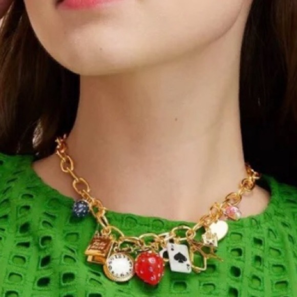 kate spade Jewelry - ♠️ Chunky Charm Statement Necklace - Kate Spade new york x Target Gold